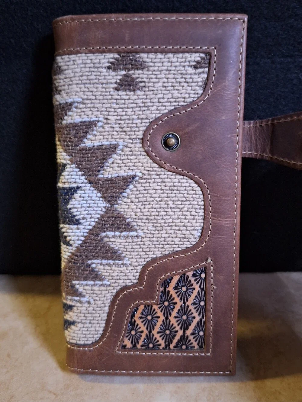 Myra Brownie Dream Rug And Leather Wallet Slim Fold Snap Close Western  8